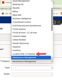 Screenshots of Instructions for ShipTo Request