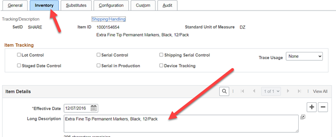  Edit the description and update on all the red arrow spaces