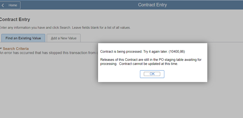 Screen Shot of Contract Being Processed, Screen Shot of Sourcing Workbench